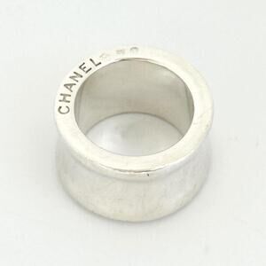 Chanel Vintage Band Ring Sterling #208934C10B